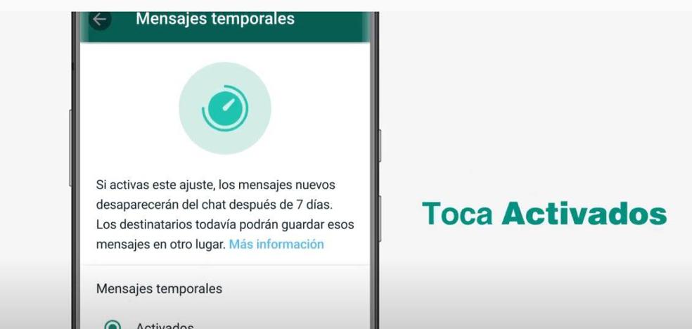 Cómo Activar Los Mensajes Temporales De Whatsapp En Android Iphone Ios O En El Ordenador 2179